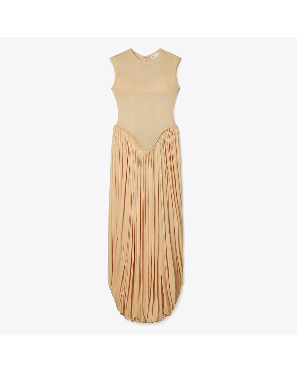 Tory Burch Draped Jersey Dress in Natural | Lyst Tory Burch Draped Jersey Dress in Natural | Lyst