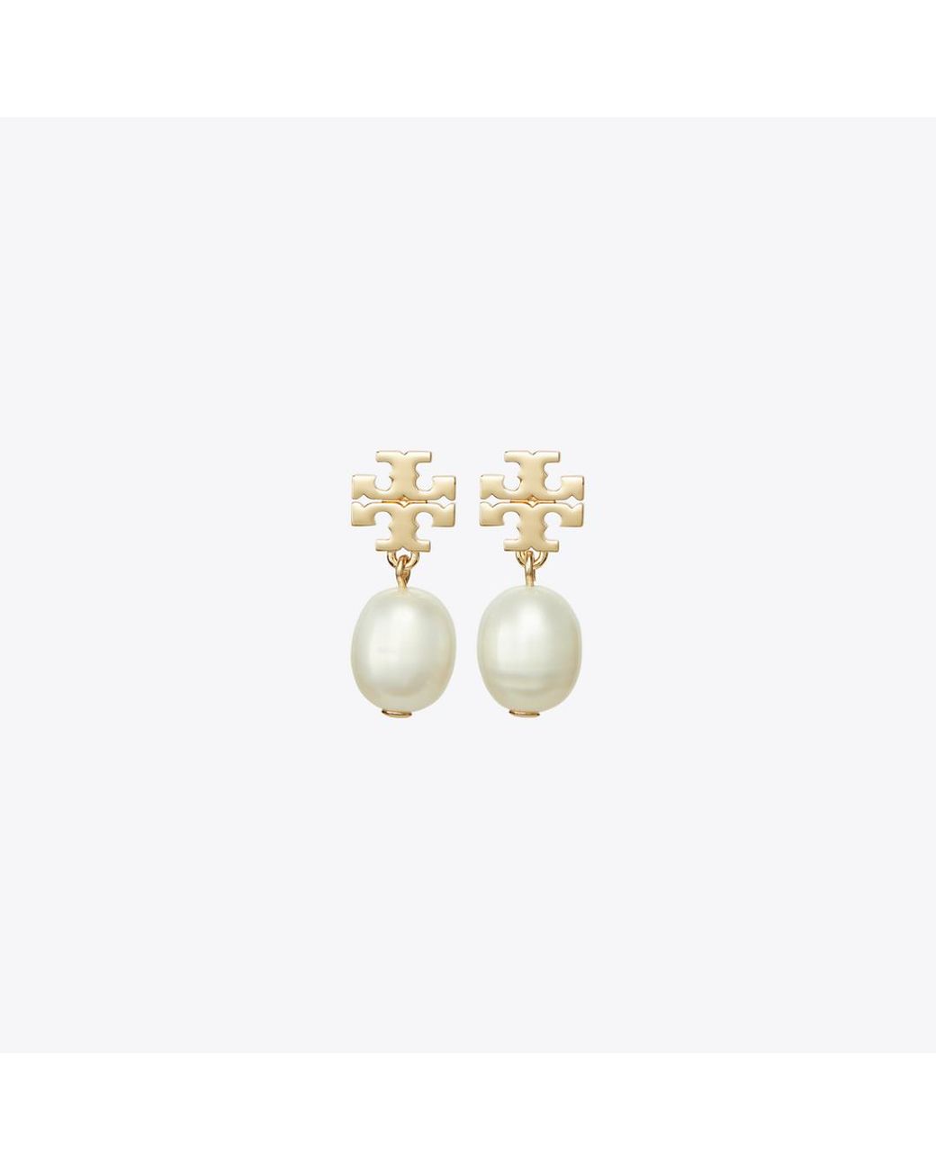 Tory Burch Metallic Moondance Pearl Drop Earrings