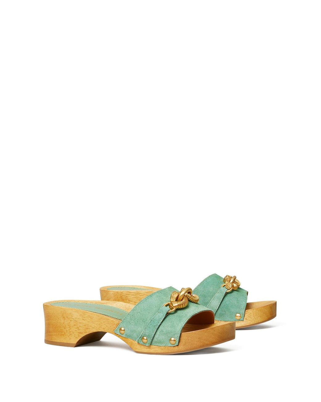 tory burch jessa multicolor suede clog sandals