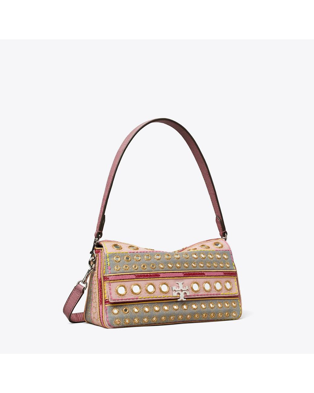 Tory Burch Multicolor Small Charlie Embellished Shoulder Bag