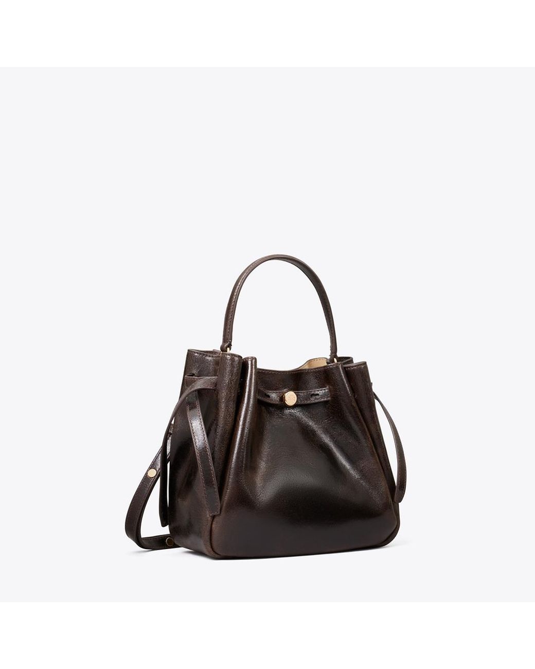 Tory Burch Black Romy Distressed Bucket Bag