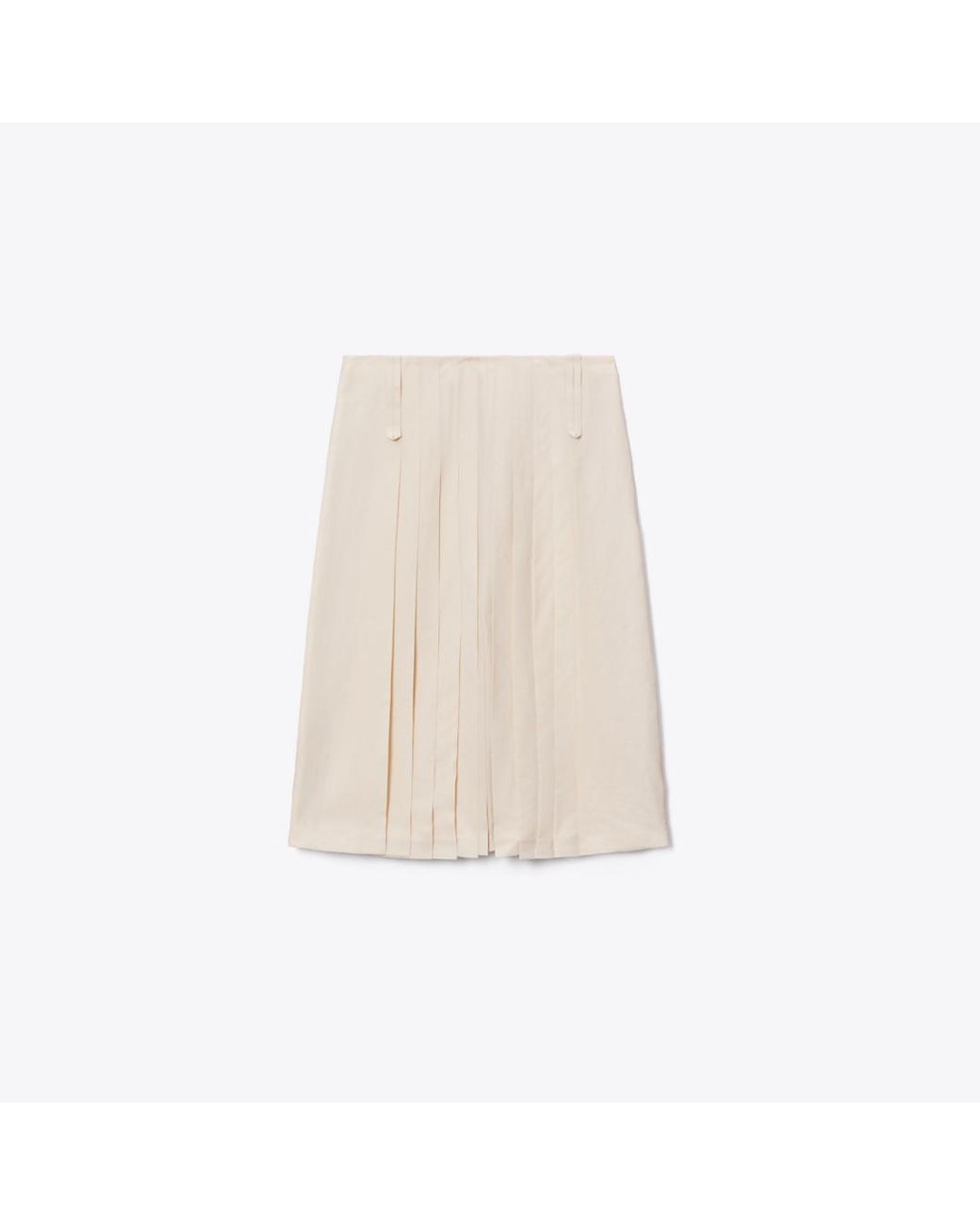 Tory Burch Natural Pleated Skirt
