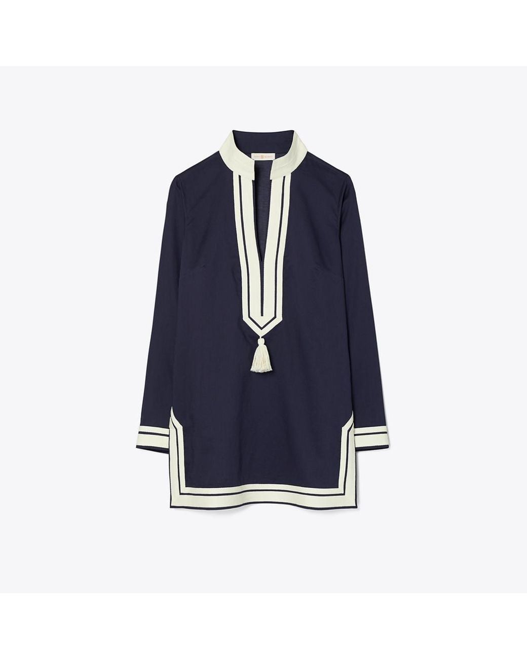 Tory Burch Blue Cotton Tunic Dress