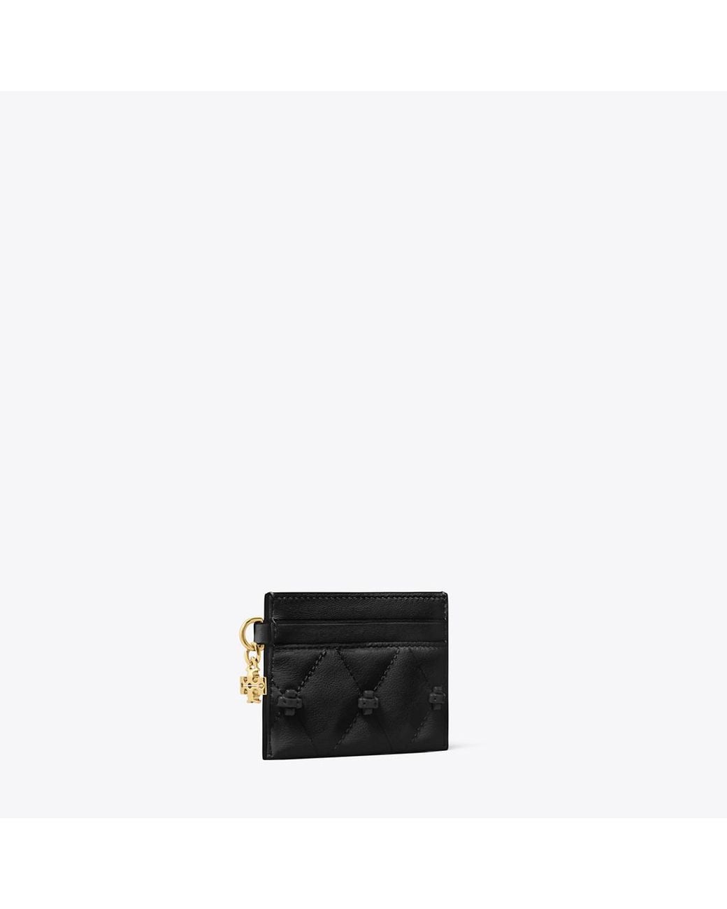 Tory Burch Black Bunny Knot Card Case