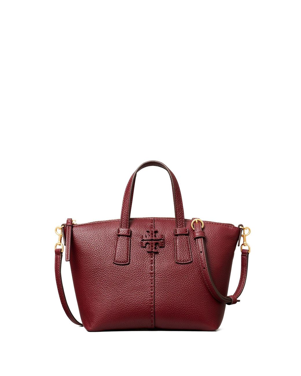 Tory Burch Leather Mcgraw Mini Topzip Satchel Lyst