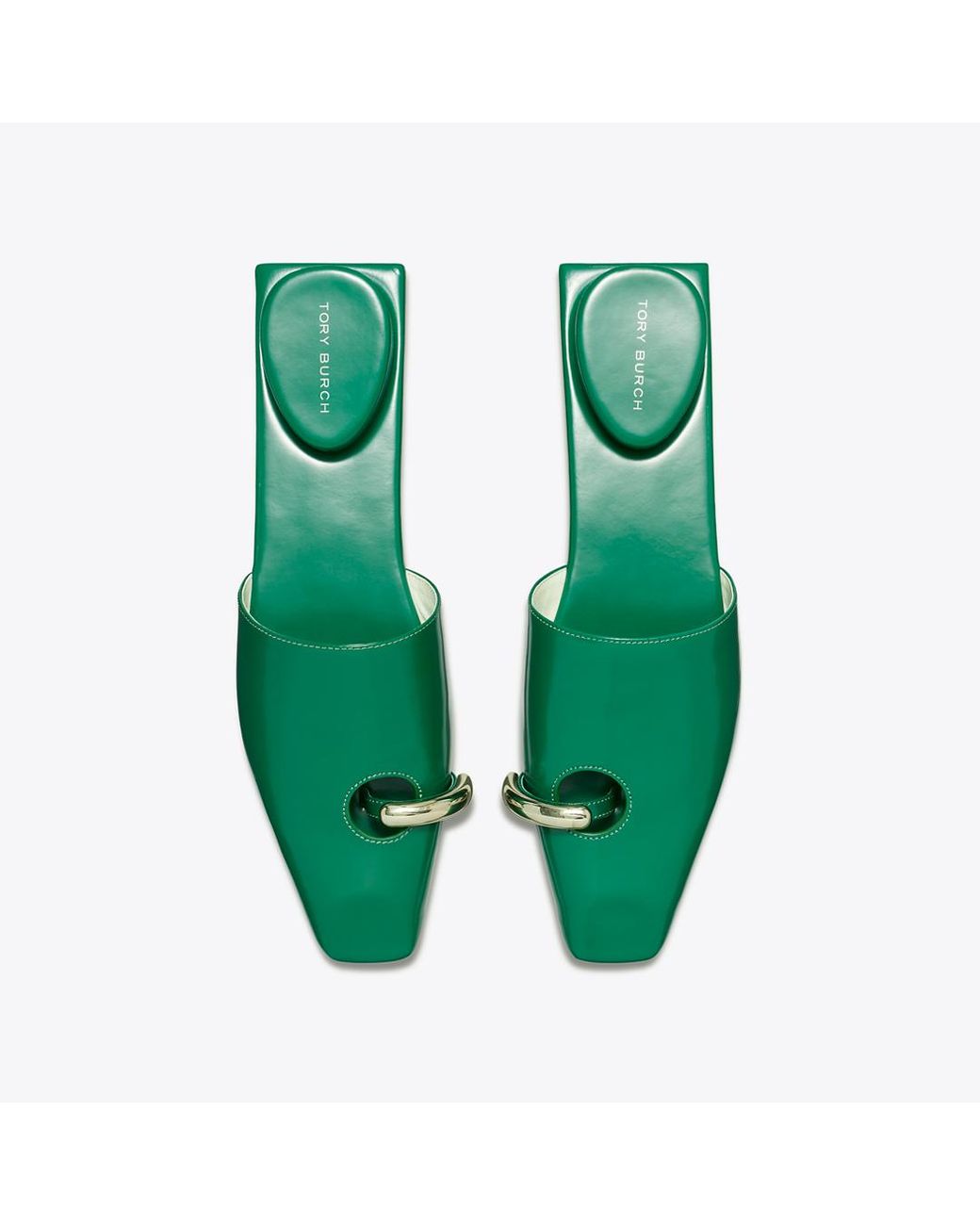 Tory Burch Green Pierced Mule