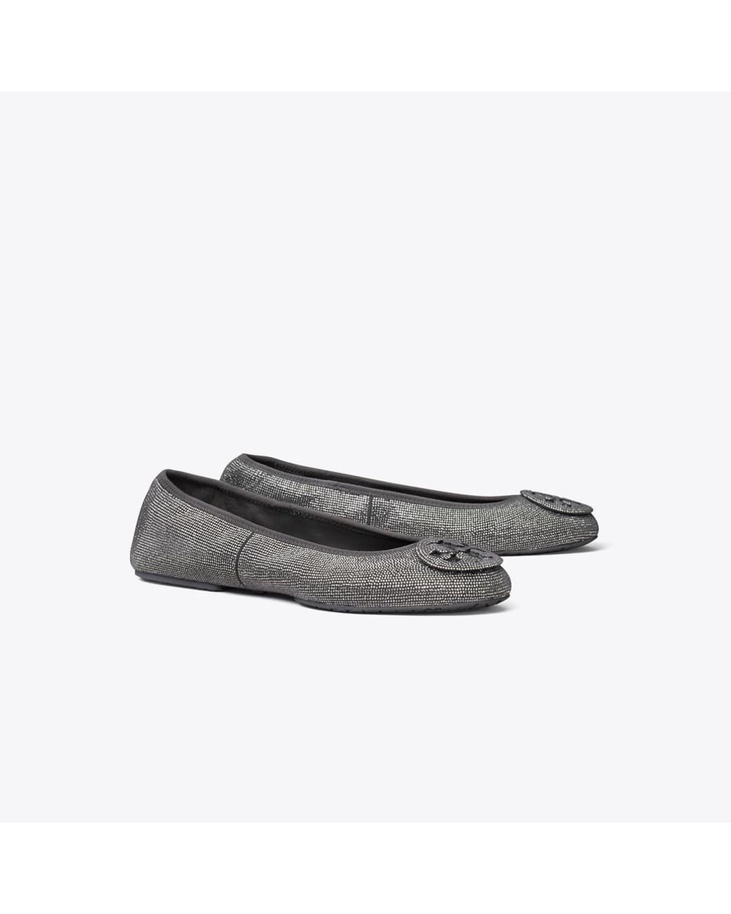 Tory Burch Gray Reva Pavé Travel Ballet