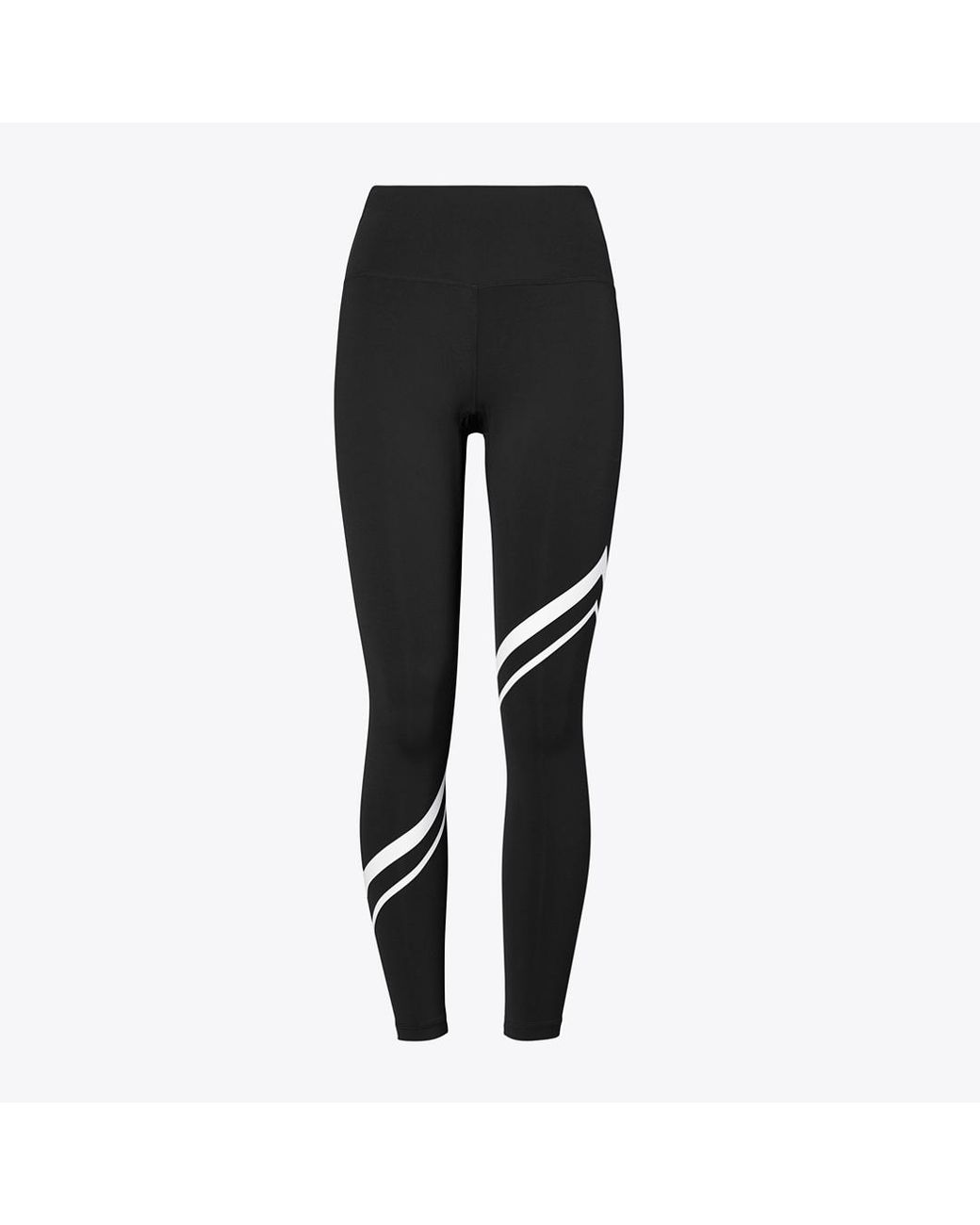 Tory Burch Black Sculpt Compression Diagonal Chevron Legging