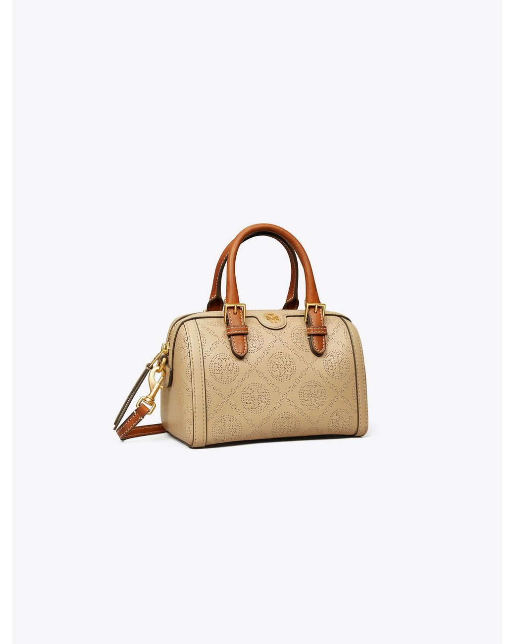 TORY BURCH T MONOGRAM JACQUARD BARREL BAG