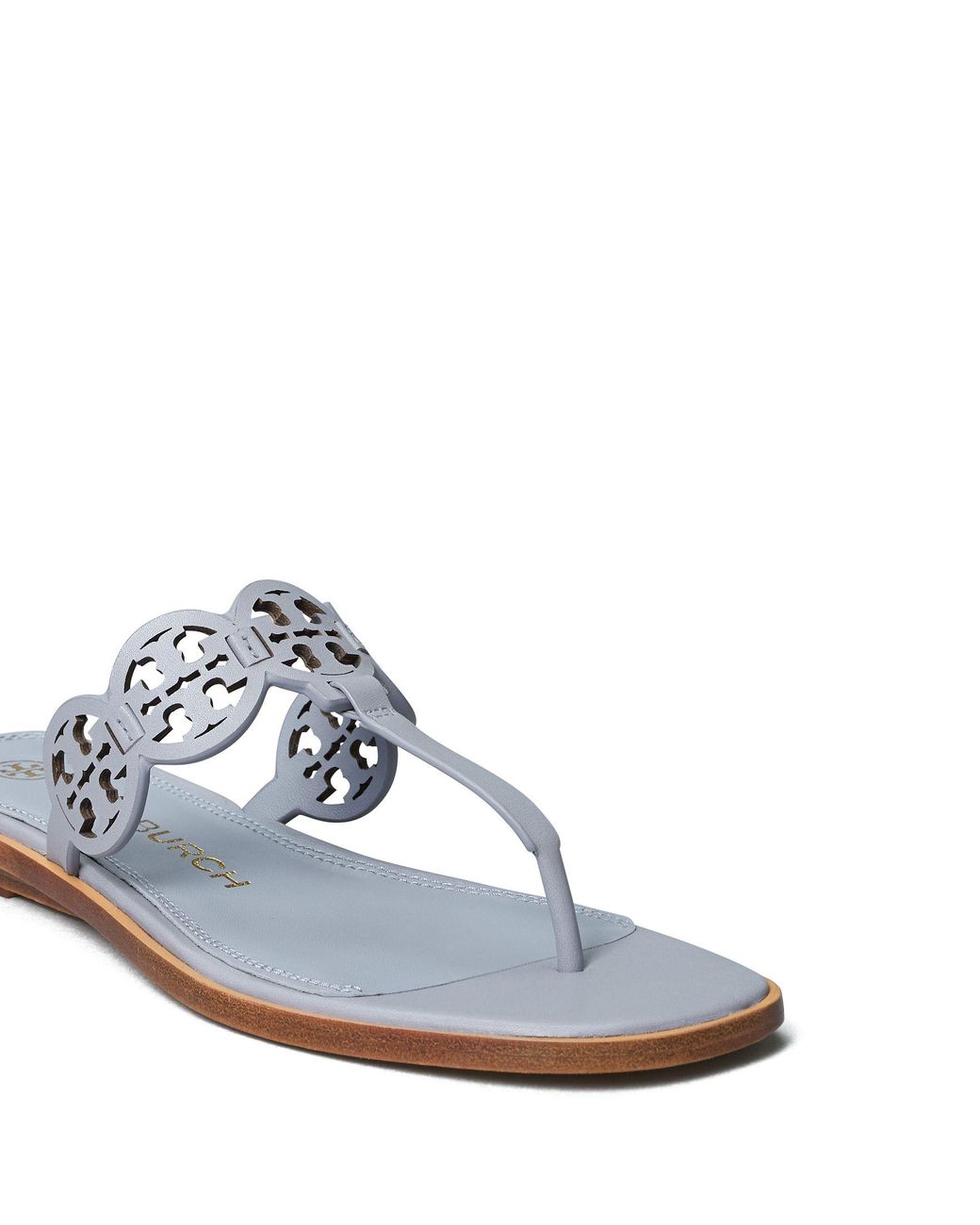 Tory Burch Tiny Miller Thong Sandal, Leather in Cloud Blue (Blue) - Lyst