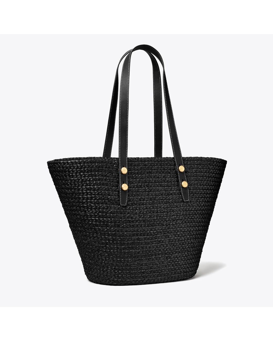 Tory Burch Black Large Romy Basket Tote