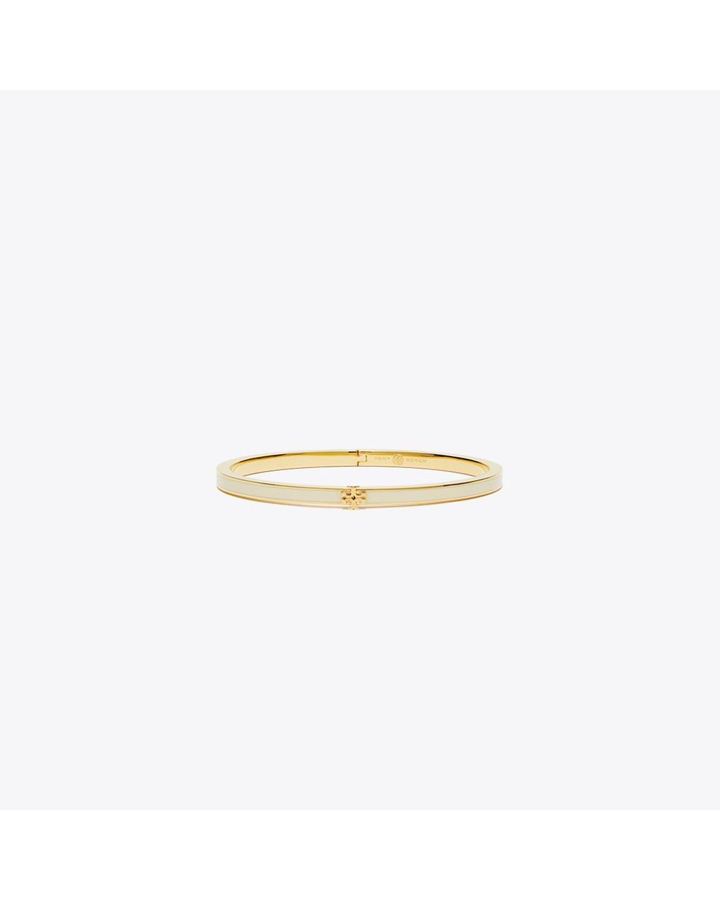 Tory Burch White Icon Thin Enamel Bracelet