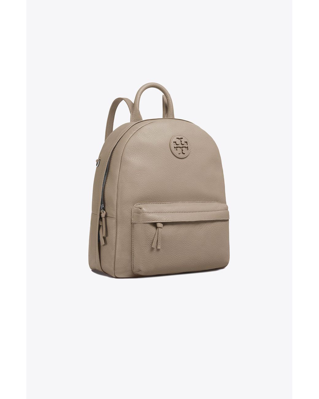 Tory Burch Leather Backpack in Gray | Lyst