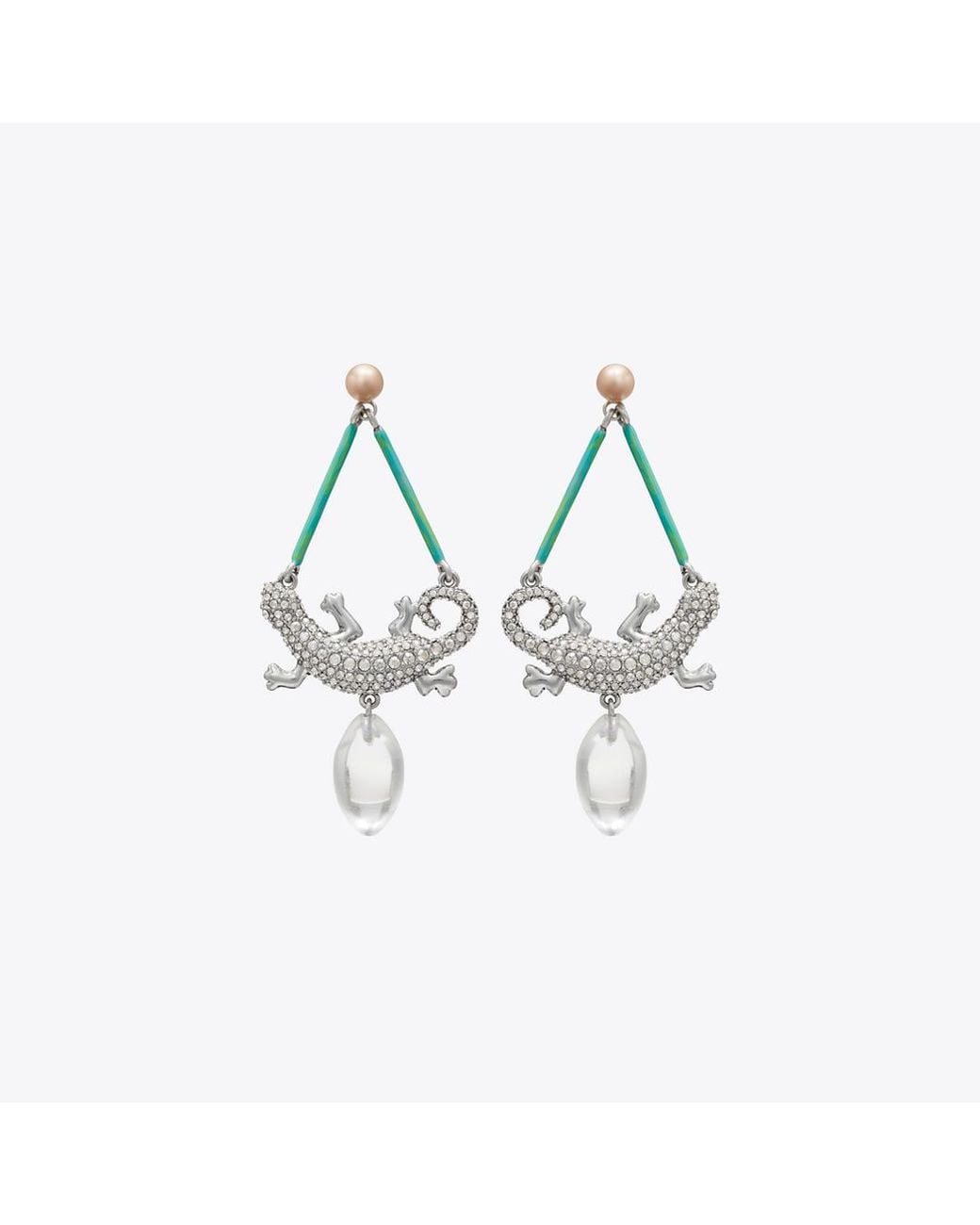 Tory Burch Multicolor Curiosity Salamander Earrings
