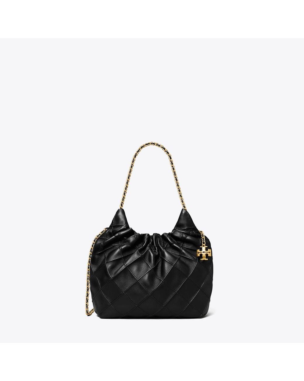 Tory Burch Black Mini Fleming Soft Hobo Bag, One Size