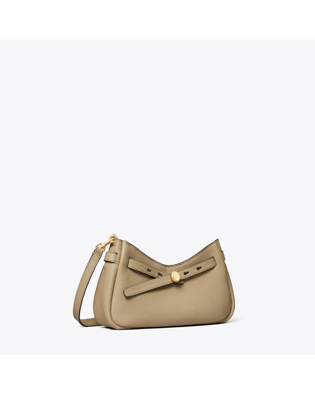Tory Burch Natural Leather Zip Top Crossbody