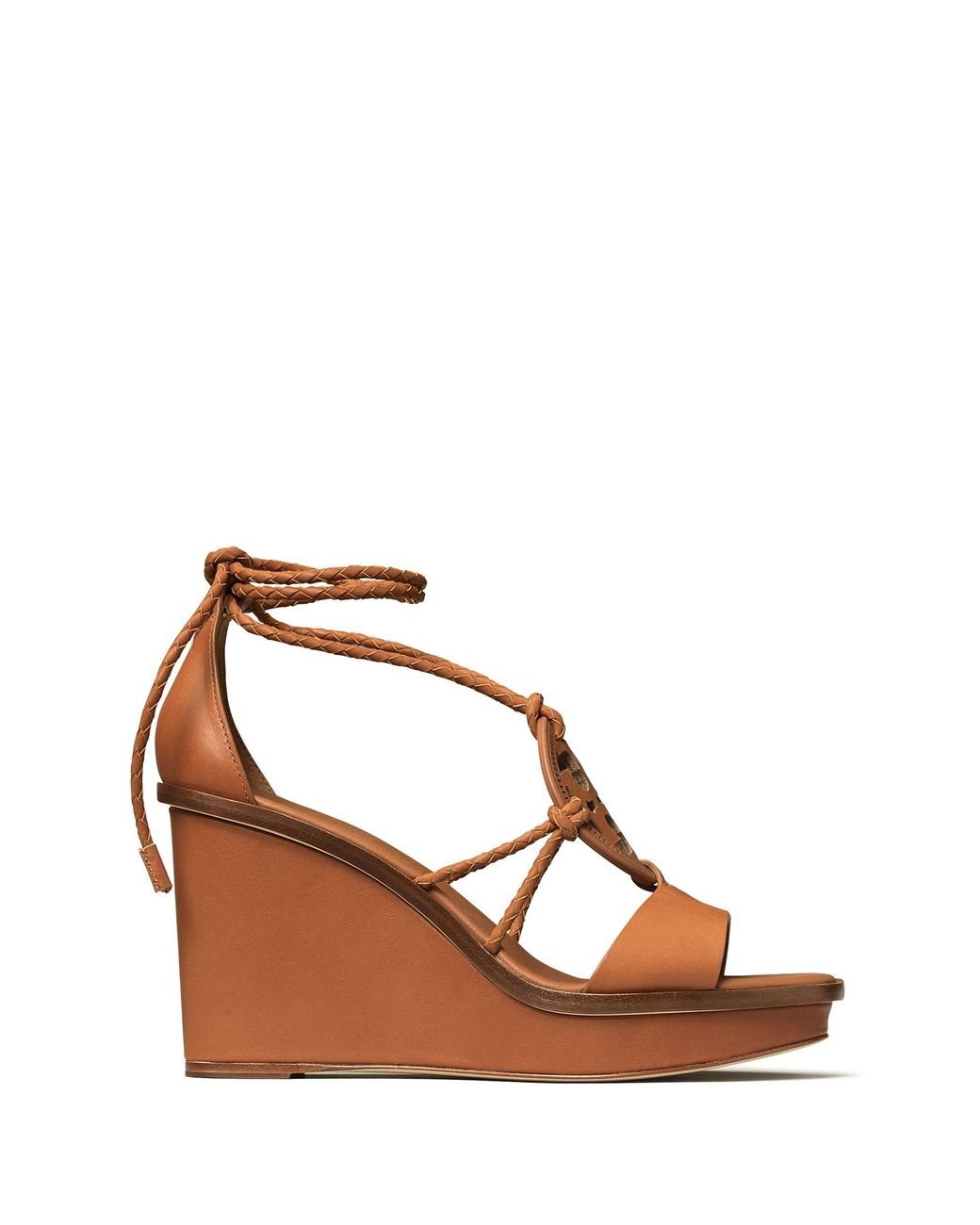 Tory Burch Miller Braided Wedge Sandal in Brown Lyst
