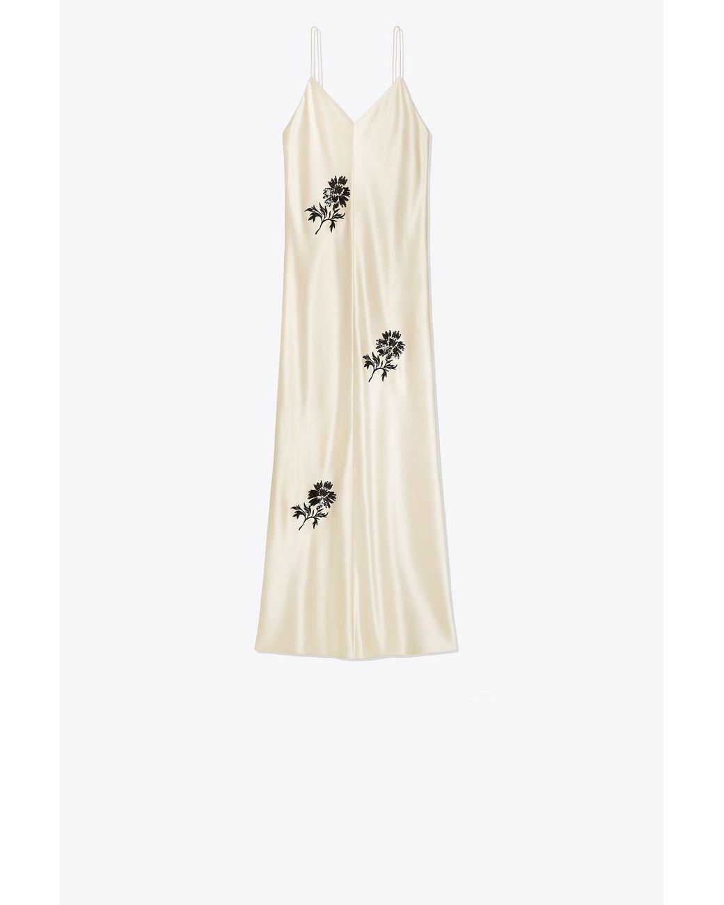 tory burch crystal embroidered slip dress La Margaux Embroidery Round Neck Long Sleeve Maxi Dress – My Store