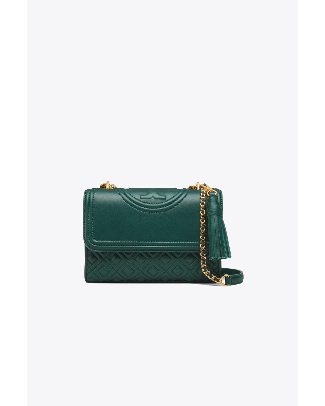 Tory Burch Fleming Small Convertible Shoulder Bag in Green | Lyst