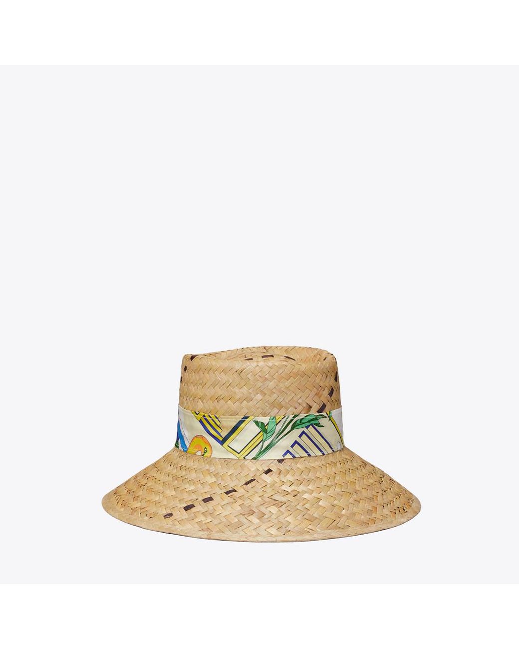 Tory Burch Natural Straw Ribbon Hat