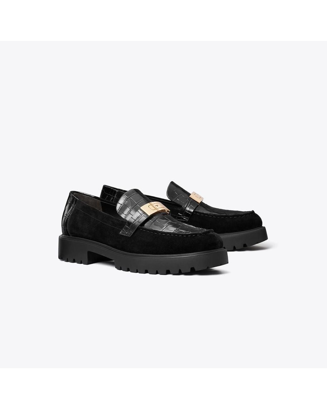 Tory Burch Black Leelee Lug Loafer