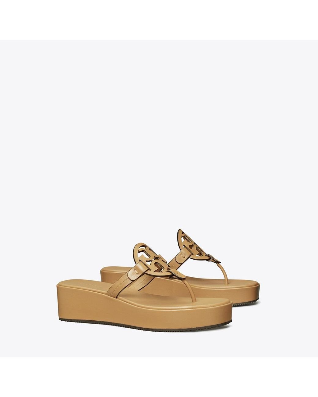 Tory Burch Miller Wedge Sandal in White Lyst Canada