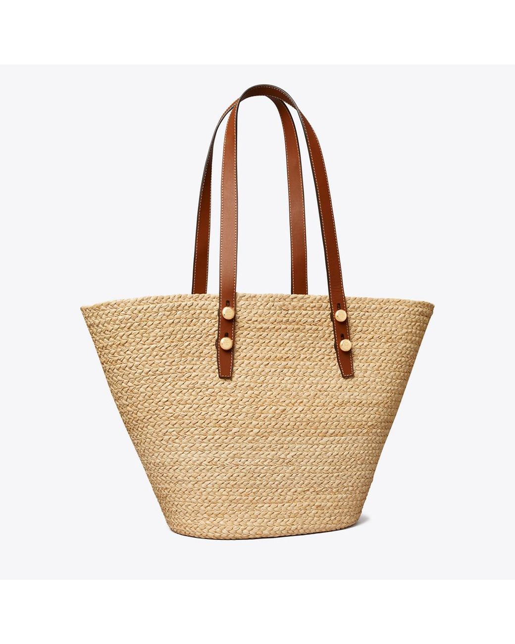 Tory Burch Natural Large Romy Basket Tote