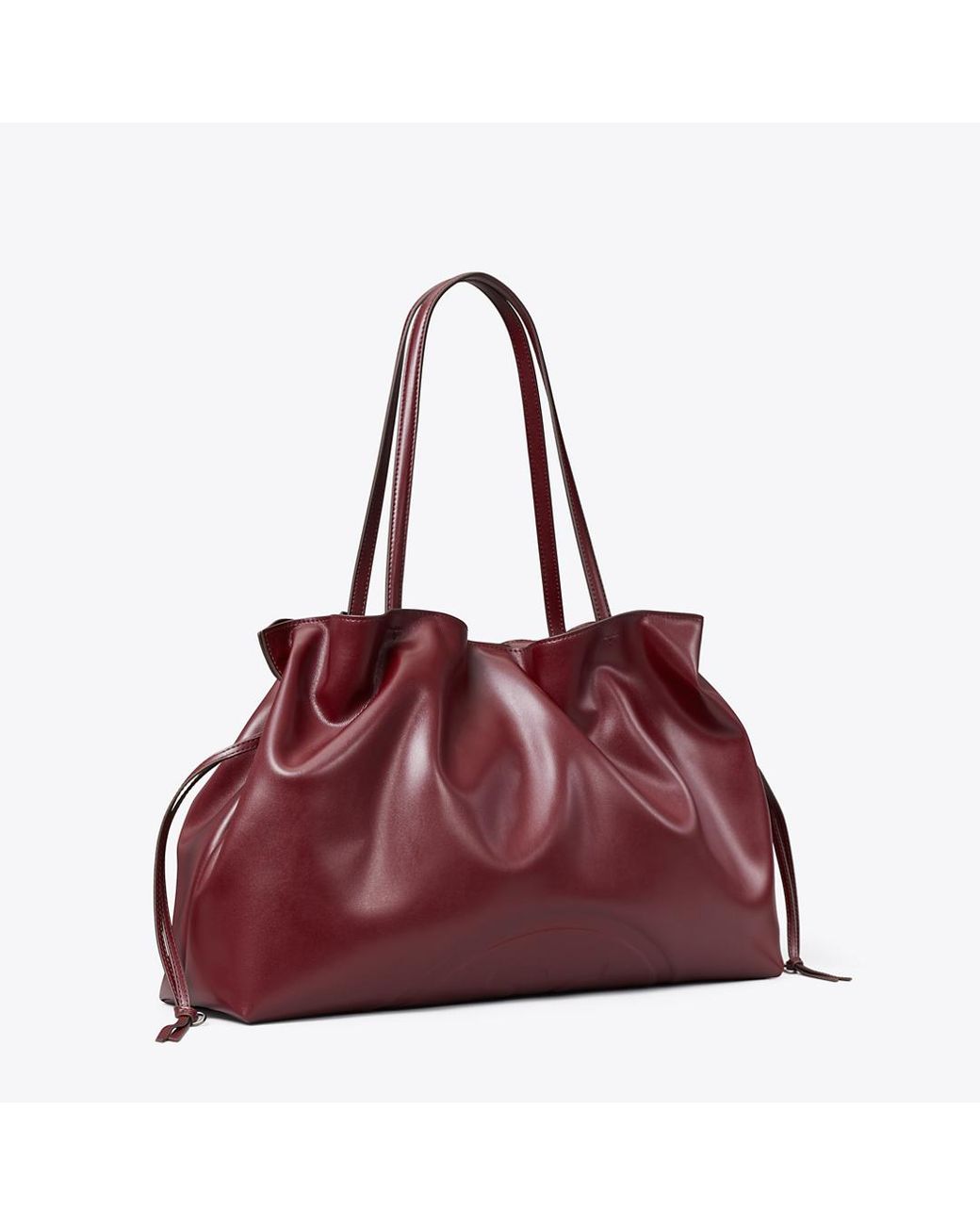 Tory Burch Red Ella Natuura Drawstring Tote
