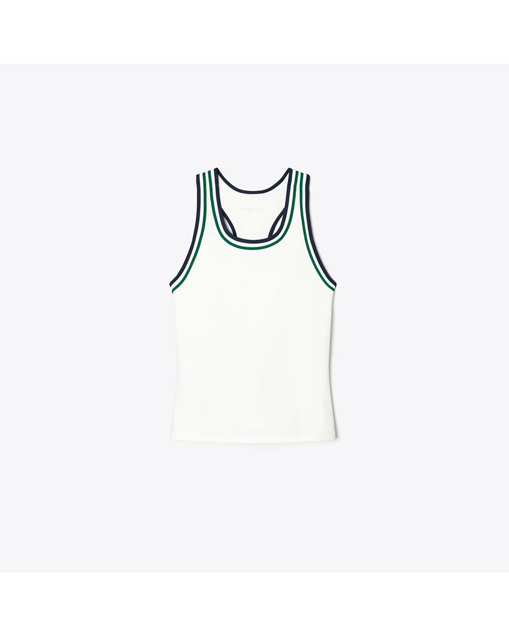 Tory Burch White Racerback Tennis Tank