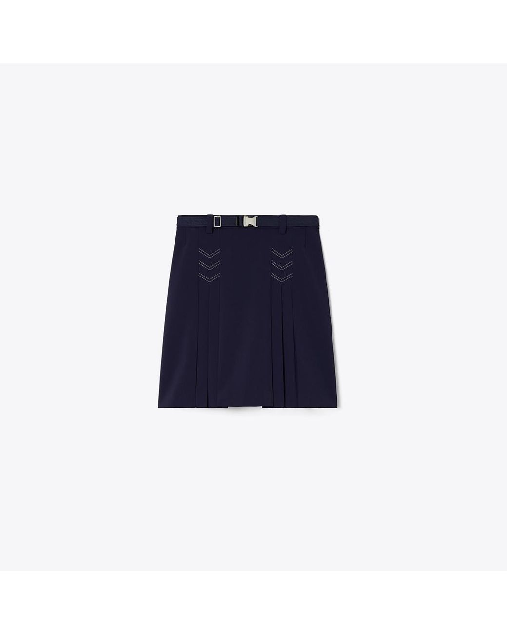 Tory Burch Blue Pleated Stretch Golf Skirt