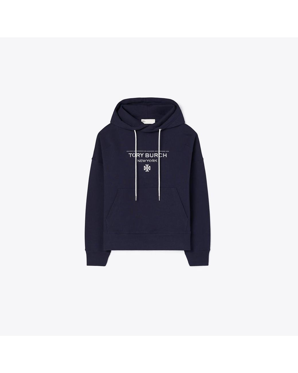 Tory Burch Blue French Terry Hoodie