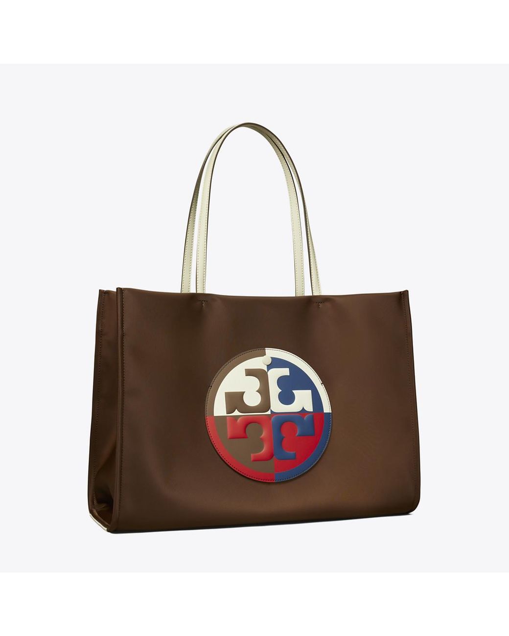 Tory Burch Ella Colorblock Tote in Brown Lyst