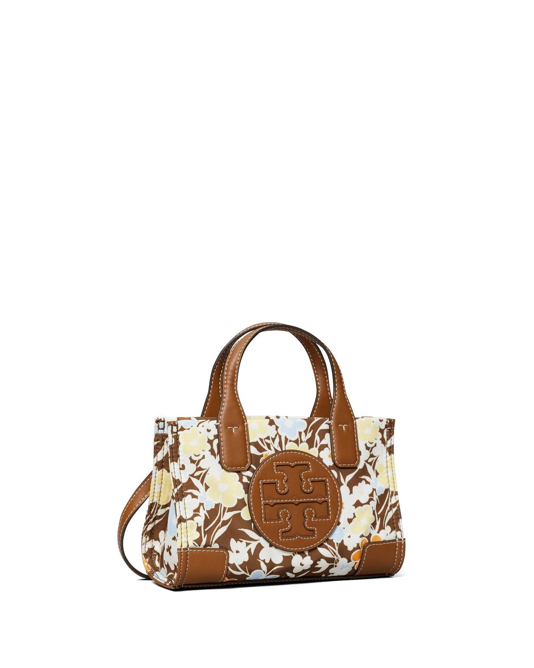 Tory Burch Ella Printed Micro Tote in Brown