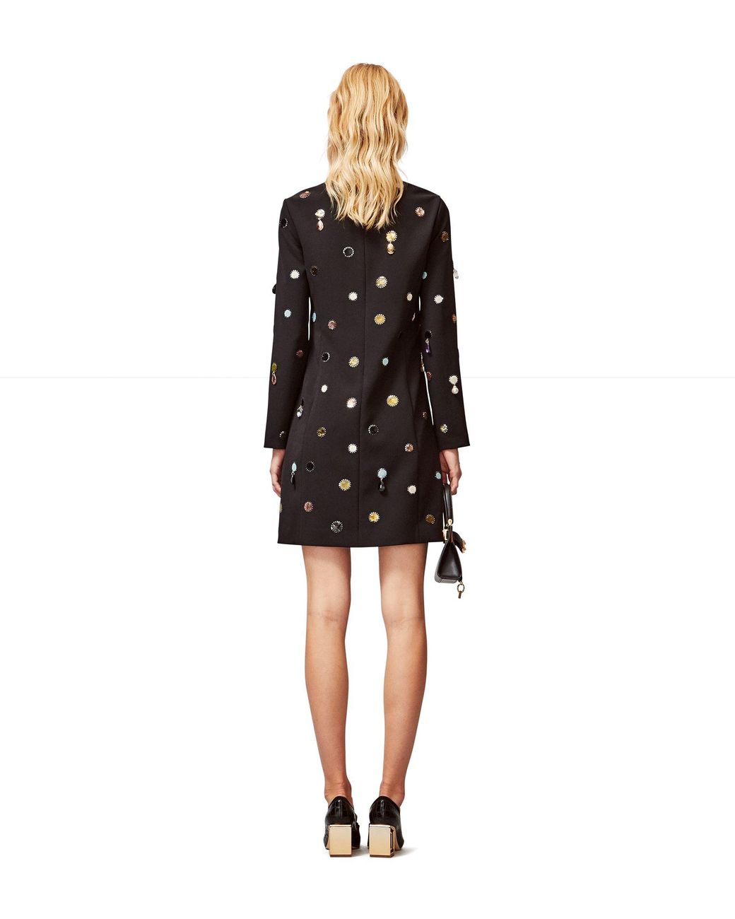 Tory Burch Convertible Jewel-embroidered Shift Dress in Black | Lyst