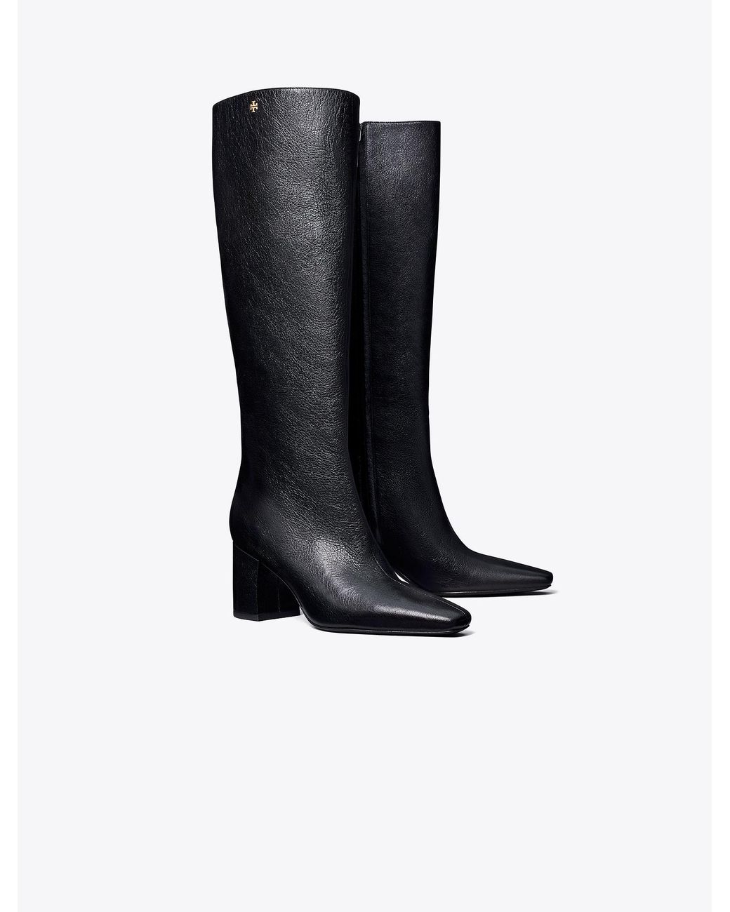 Tory burch black tall boots shop