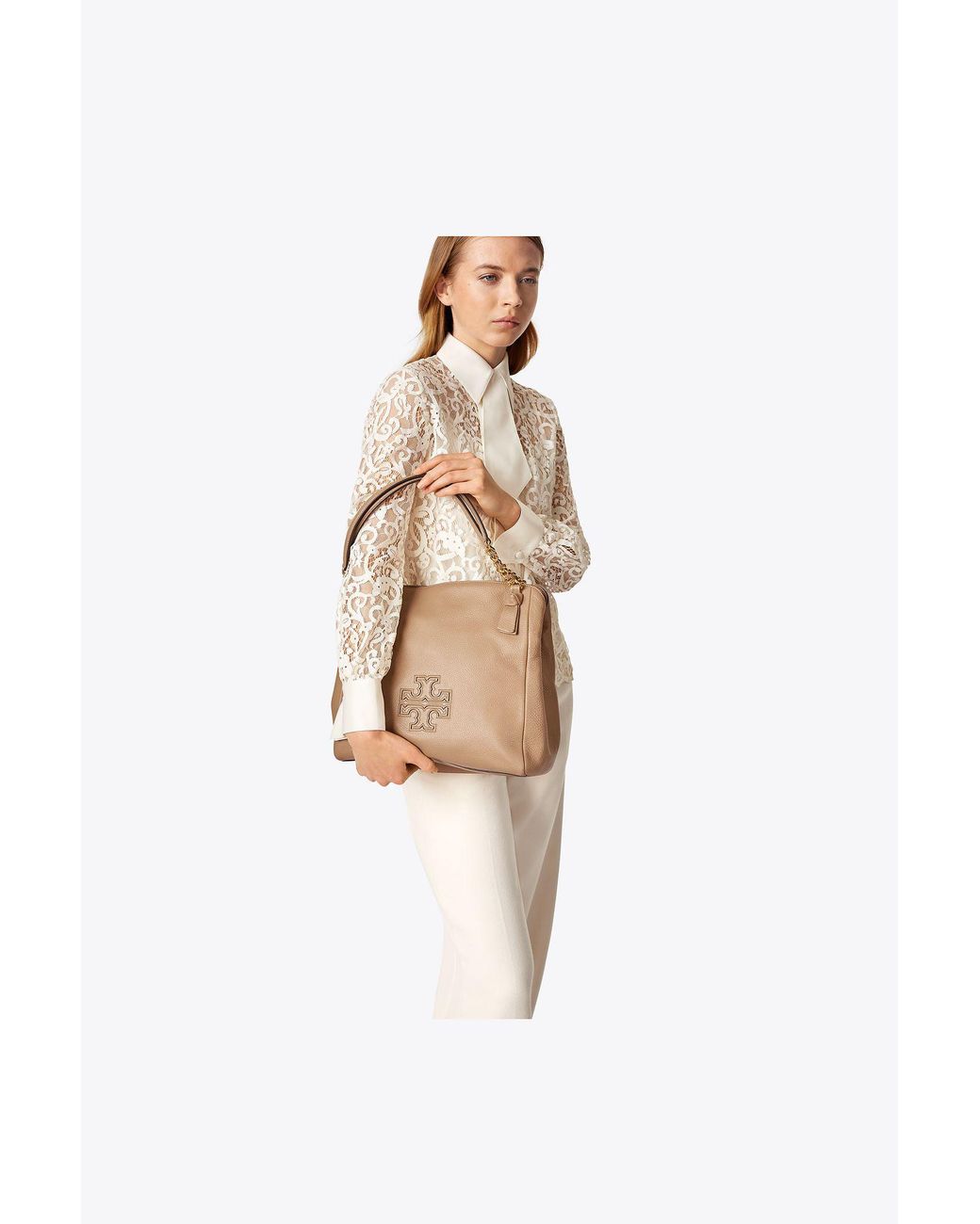 Tory Burch Harper Tote in Brown Lyst