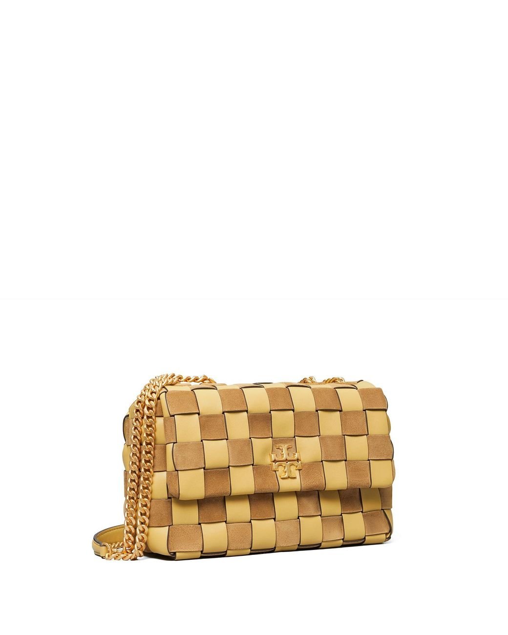 Tory Burch Leather Kira Woven Small Convertible Shoulder Bag | Lyst UK
