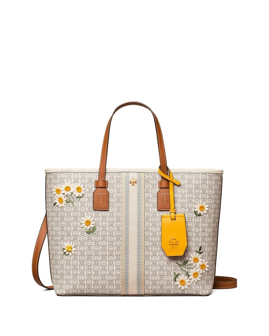 Tory Burch Gemini Link Canvas Tote- New Ivory Gemini Link 