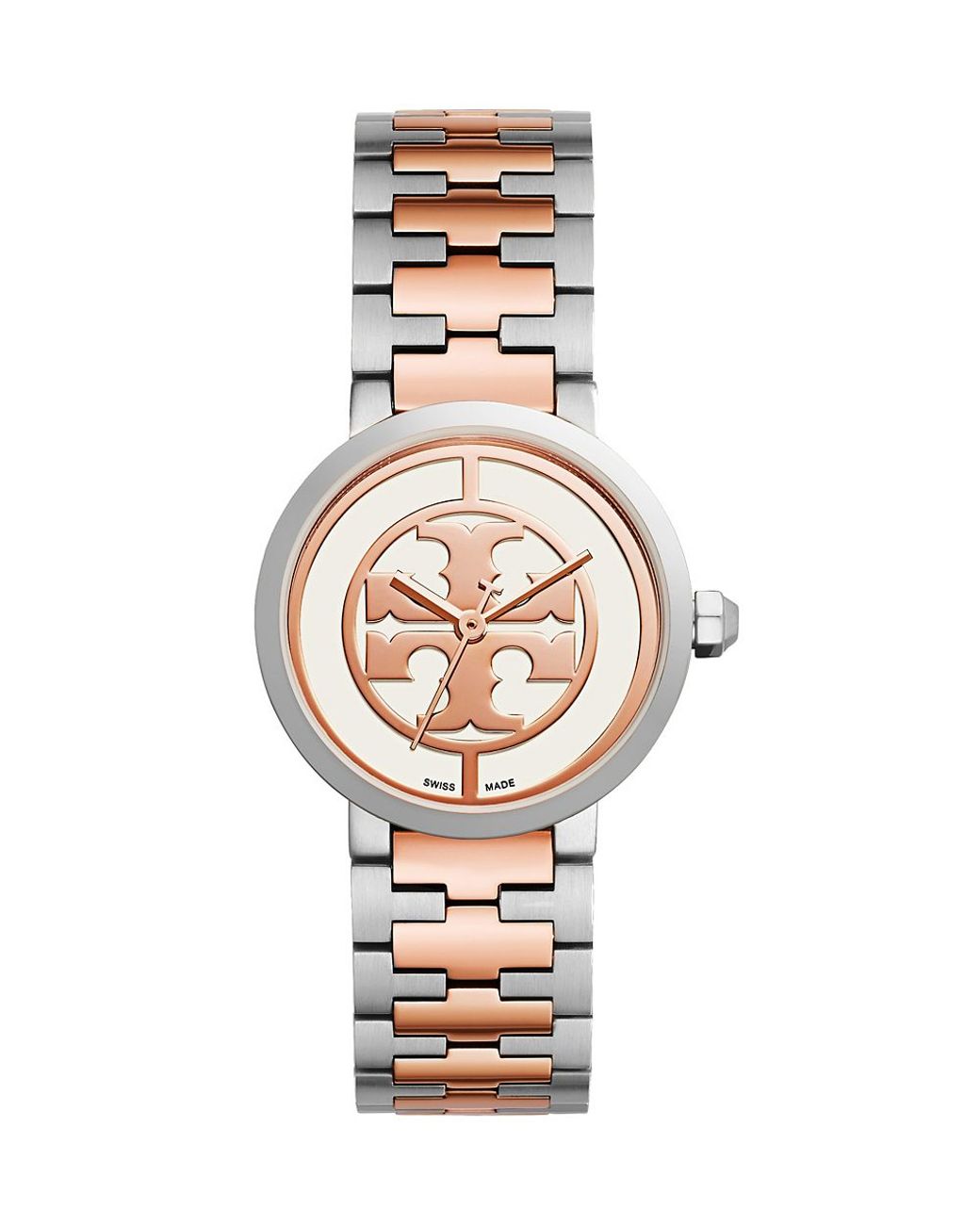 Tory Burch Reva Watch, Two-tone Rose Gold/stainless Steel