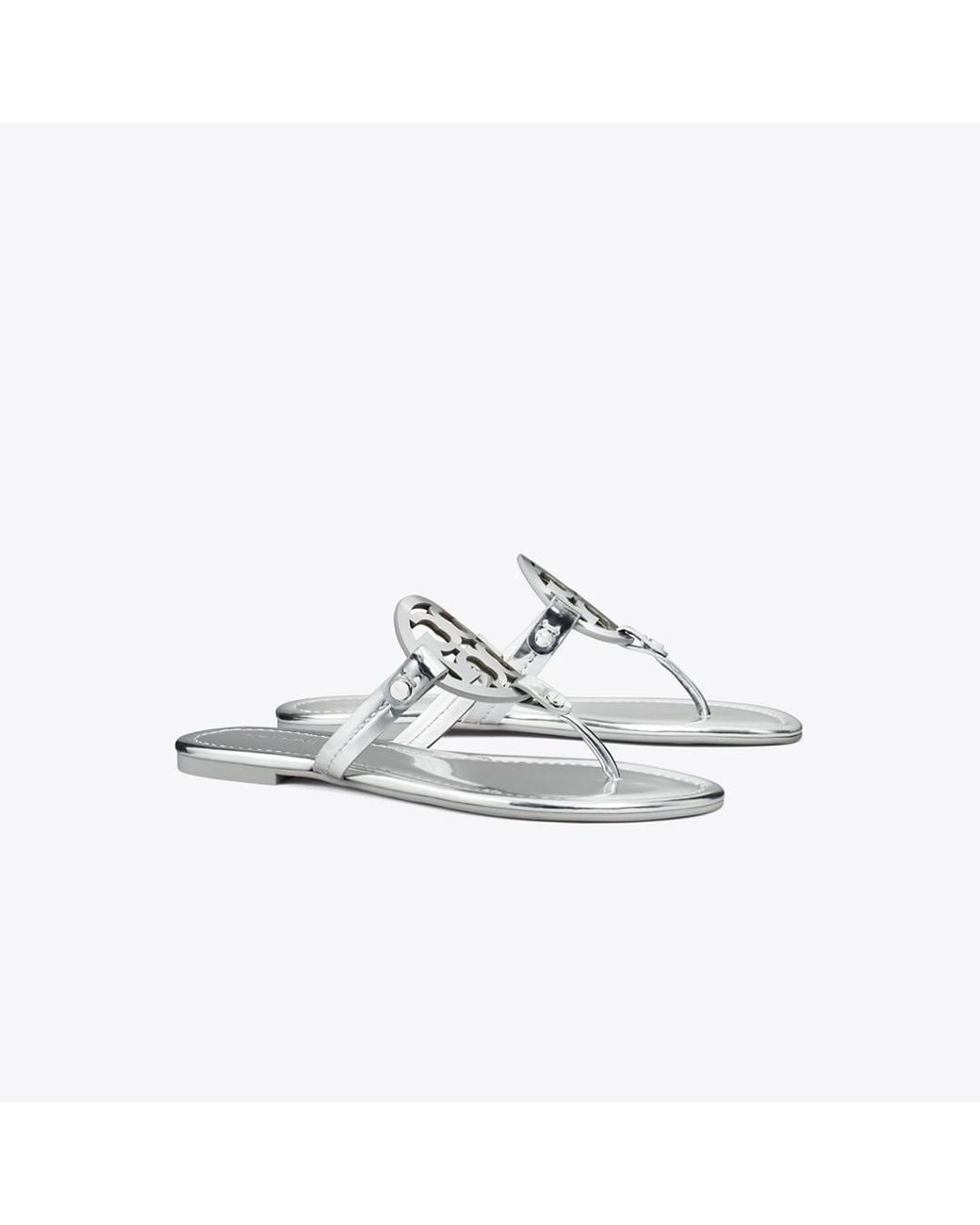 Tory Burch White Miller Metallic Sandal