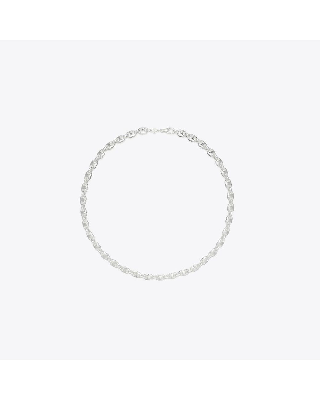 Tory Burch White Gemini Link Delicate Necklace