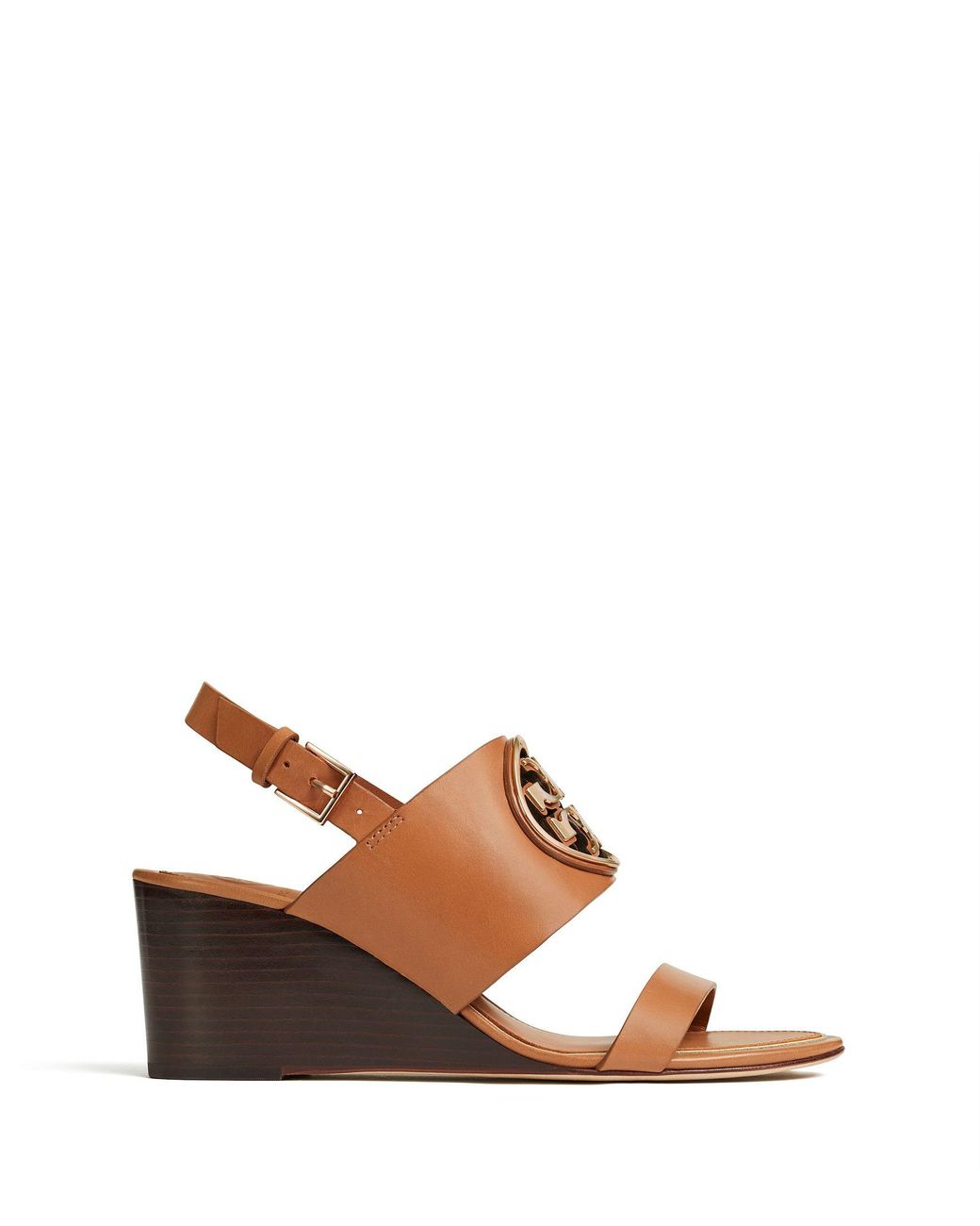 Miller metal best sale logo wedge sandal