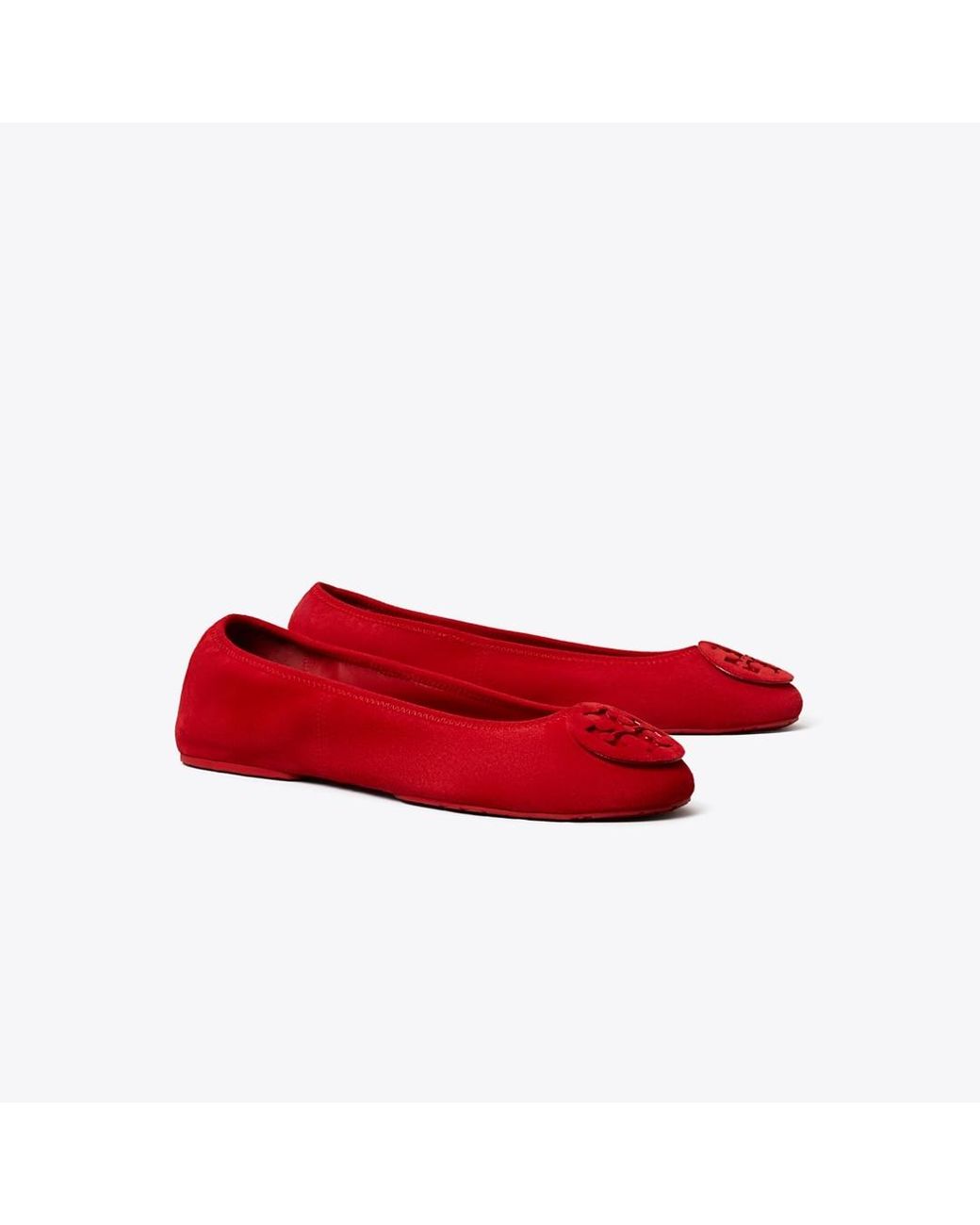 Tory Burch Red Reva Travel Ballet
