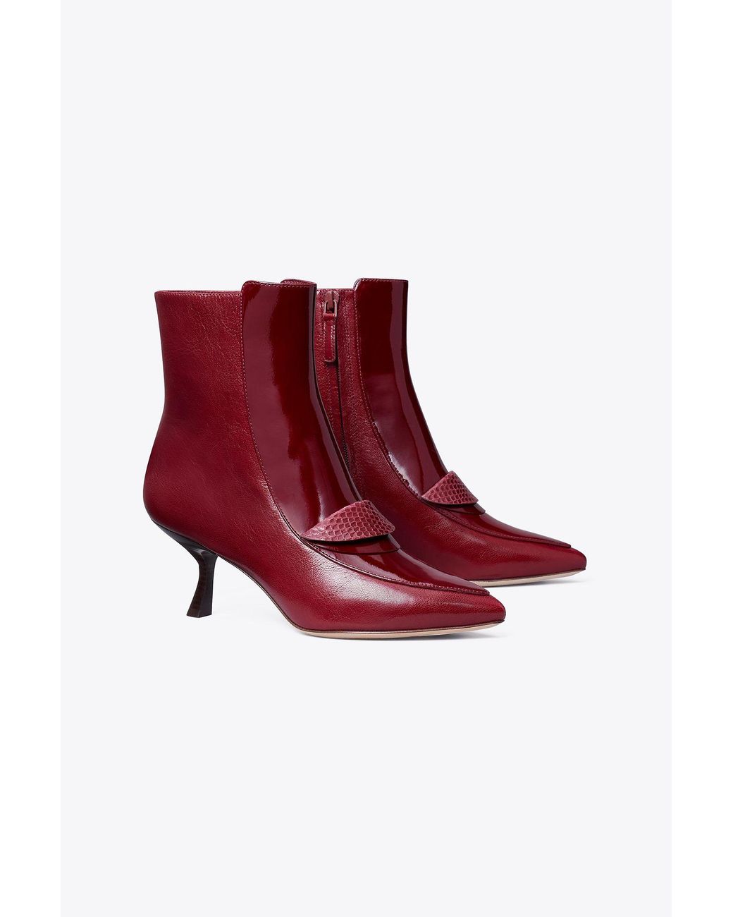 Tory Burch Envelope Ankle Boot in Red | Lyst