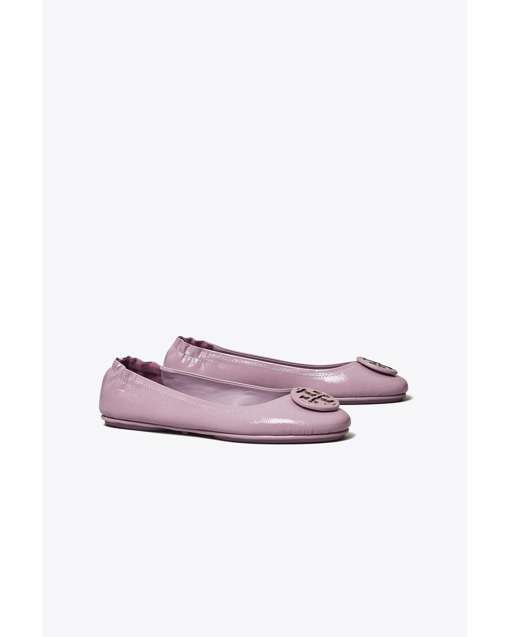 Tory Burch Minnie Travel Ballet Flat, Patent Leather in Purple Lyst