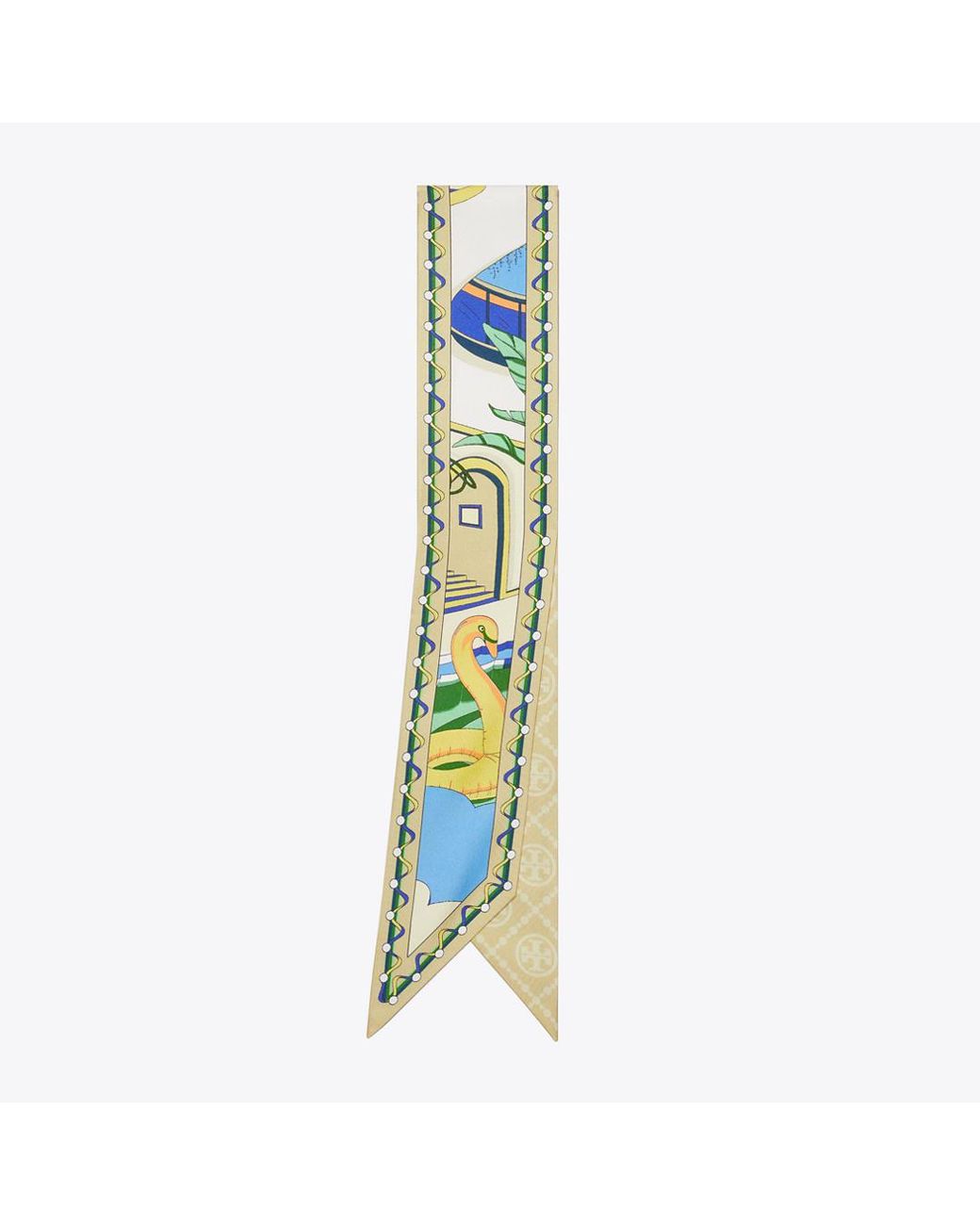 Tory Burch Blue The Pool Ribbon Tie