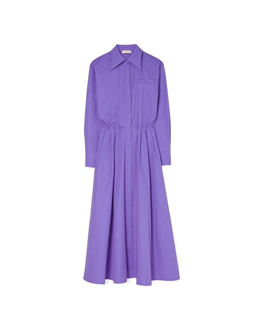 Tory Burch Eleanor Cotton Poplin Dress in Purple | Lyst