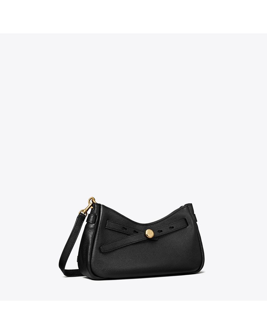 Tory Burch Black Leather Zip Top Crossbody