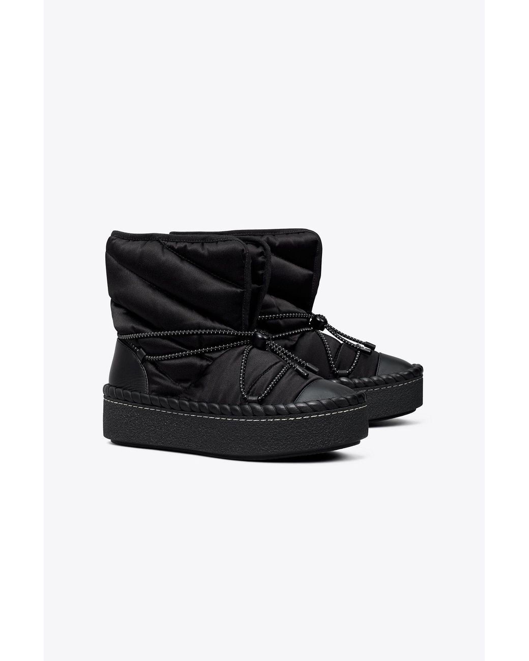 Tory Burch Satin Sleeping Bag Boot in Black Lyst