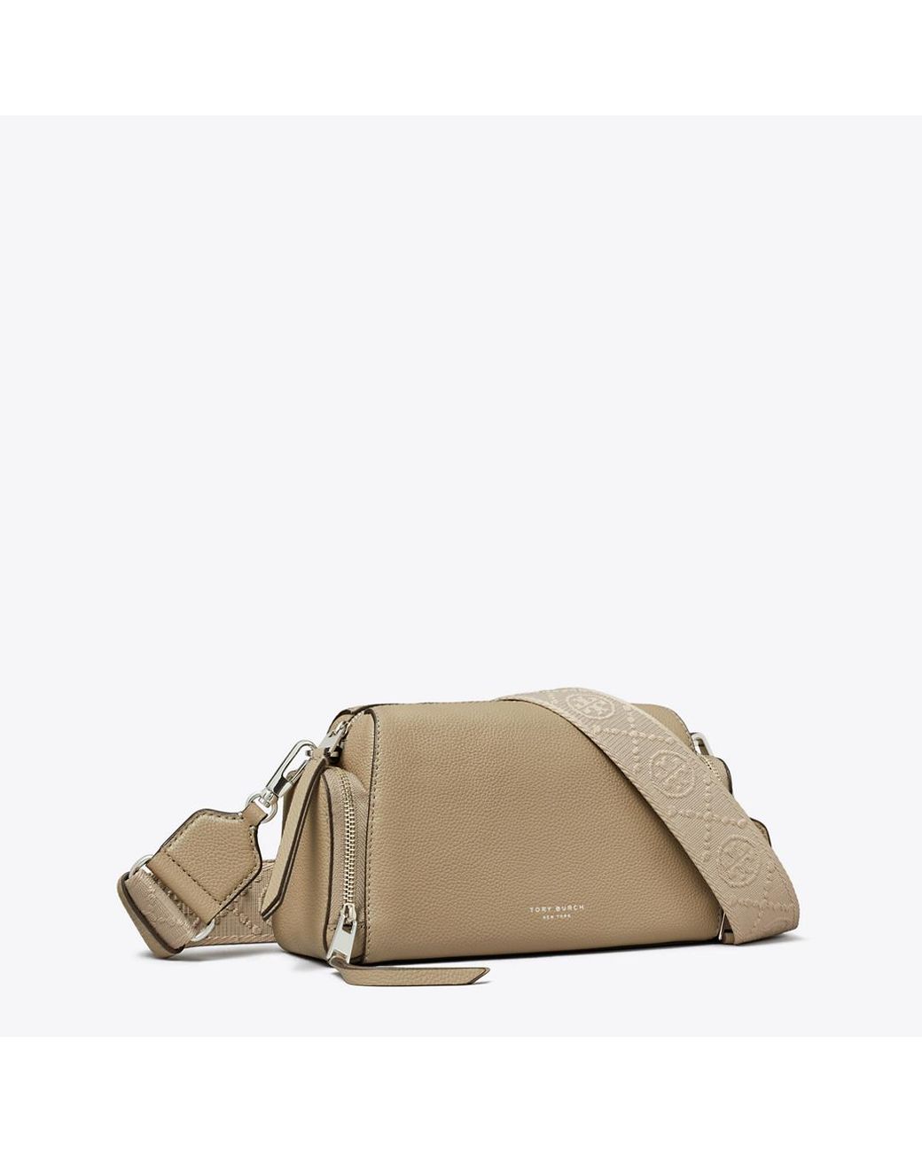 Tory Burch Natural Perry Voyager Crossbody Bag